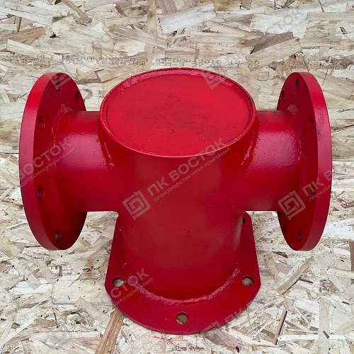Пожарная подставка двойная фланцевая ППДФ Ду 50х50 мм Ру10
