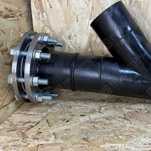 Прочистка (тройник) 45° 110 мм SDR 11 ПЭ 100 фланцевая